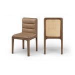 Ellis Vegan Leather Dining Chair in Natural