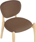 Velora Velvet Dining Chair in Brown