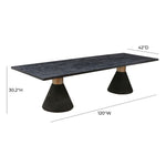 Rishi 120" Rope Rectangular Dining Table in Black