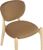 Velora Velvet Dining Chair in Saddle