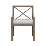 Northlake Outdoor Teak Dining Armchair in Pebble