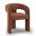 Malone Chenille Dining Chair in Rust