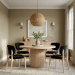 Velora Velvet Dining Chair in Black