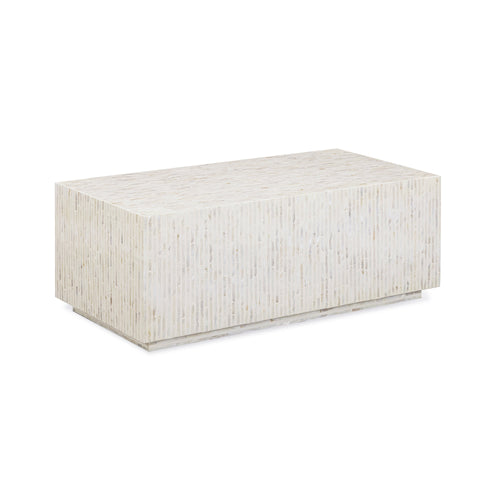 Earl 48" Shell Coffee Table in Cream