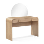 Moonrise 48" Natural Ash Vanity Desk with Mirror in Natural Ash