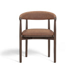 Vina Vegan Leather Dining Chair in Brown