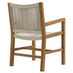 Vienna Outdoor Teak and Rope Dining Armchairs Set of 2 in Natural Natural