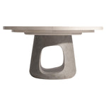 Sereno 60" Round Faux Stone Base Dining Table with Leaf
