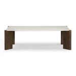 Restis 52" Quartz Coffee Table in Cream